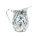 Enamelware 2 Quart Pitcher, Blue Tides