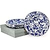 Appetizer Plate Gift Set, Cobalt Blue Swirl, Set of 4