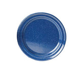 Blue Graniteware Dinner Plates, 10