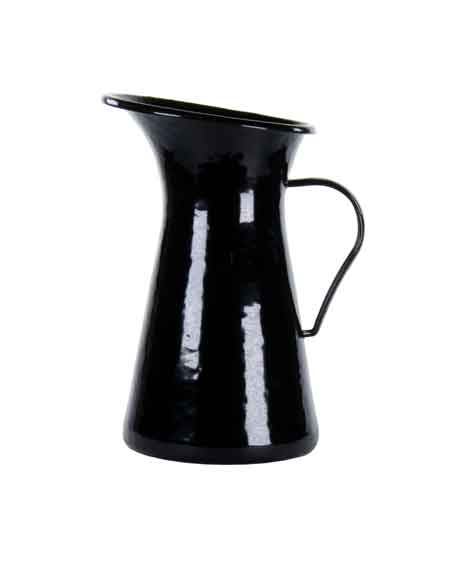 2.25 Quart Enamelware Pitcher, Solid Black