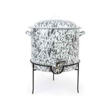 15 Qt Enamelware Beverage Dispenser, Grey Marble