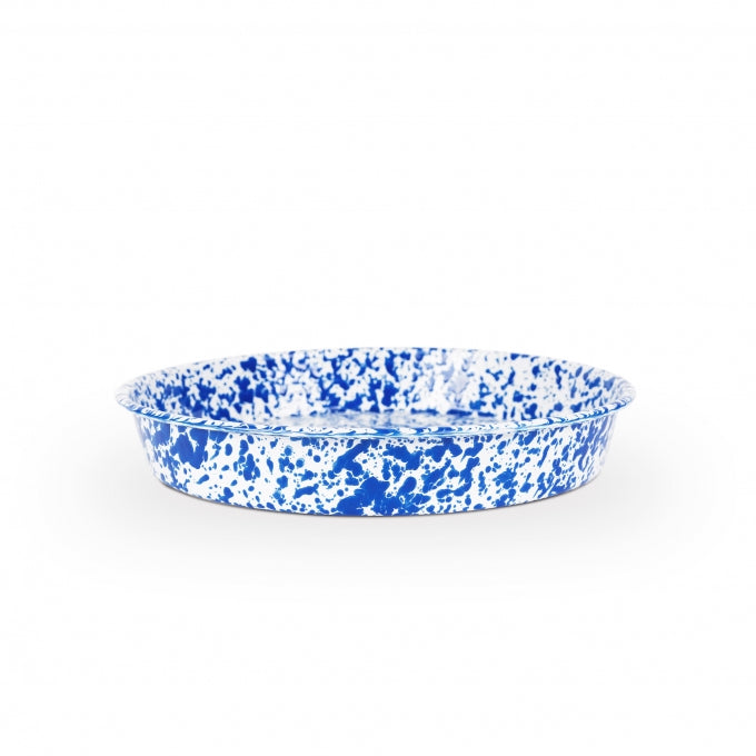 Cocktail Tray or Deep Pizza Pan, 12.25", Blue Marble