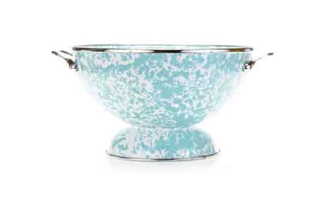 Sea Glass Swirl Enamelware 5qt Colander