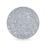 Charger Plates, 12.5", Gray Swirl Enamelware