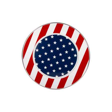 Charger Plates, 12.5", Stars & Stripes Enamelware