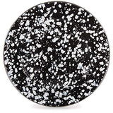 Charger Plates, 12.5", White Swirl on Black Enamelware