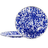 Charger Plates, 12.5", Cobalt Blue Swirl Enamelware