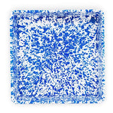 Enamelware Brownie or Square Pan, Blue Marble