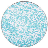 Charger Plates, 12.5", Sea Glass Swirl Enamelware