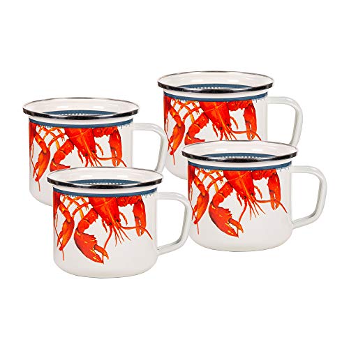 Lobster Enamelware Grande Mug, 24 oz., Set of 4