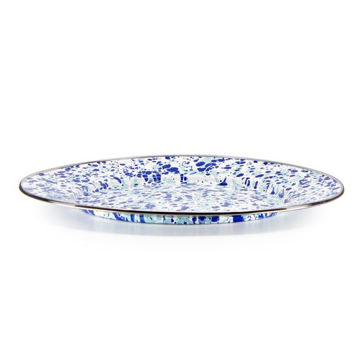 Charger Plates, 12.5", Ocean Swirl Enamelware