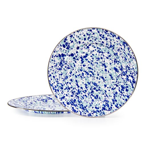 Charger Plates, 12.5", Ocean Swirl Enamelware