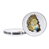 Appetizer Plates, 5.75", Oyster Design, Set of 4