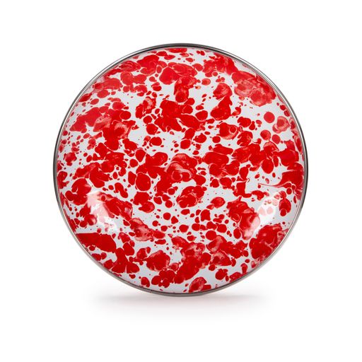 Appetizer Plates, 5.75", Red Swirl, Set of 4