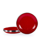Appetizer Plates, 5.75", Solid Red, Set of 4