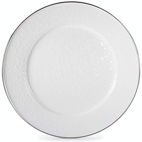 Charger Plates, 12.5", Solid White Enamelware