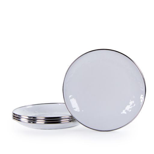 Appetizer Plate Gift Set, Solid White, Set of 4