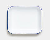 Falcon Enamelware 5 Piece Bake Set, White with Blue Rim