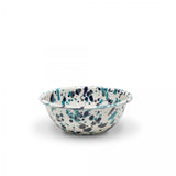 Enamelware Cereal or Salad Bowls, Blue Tides, Set of 4