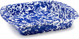 Golden Rabbit Cobalt Blue Swirl Enamelware Brownie Pan