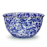 Golden Rabbit Enamelware Cobalt Blue Swirl Salad Serving Bowl, 4 qt. Capacity
