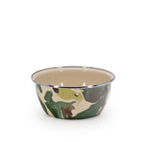 Camouflage Pattern Enamelware Cereal or Salad Bowls, Set of 4