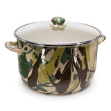 18 Quart Stock Pot, Camouflage Pattern Enamelware