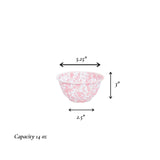 Crow Canyon Small Enamelware Bowls, Burgundy on Cream Splatter, 14 oz., Set of 4