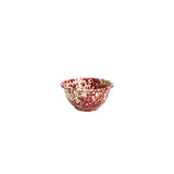 Crow Canyon Small Enamelware Bowls, Burgundy on Cream Splatter, 14 oz., Set of 4