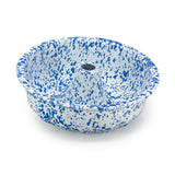 Crow Canyon Enamel Bundt Pan, Blue Splatter