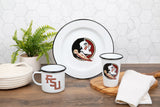 Florida State University FSU Seminoles Dinner Plate Crow Canyon Home Enamelware