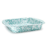 Golden Rabbit Sea Glass Swirl Enamelware Brownie Pan