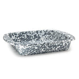 Golden Rabbit Grey Swirl Enamelware Brownie Pan