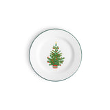 Crow Canyon Helmsie Christmas Tree Flat Salad Plate, Set of 4