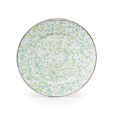 Golden Rabbit Enamel Dinner Plates, Set of 4 Jardin Swirl (Green, Blue, White)