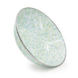 Golden Rabbit Enamelware 5 qt. Serving Bowl, Jardin Swirl (Green, Blue, White)