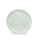 Golden Rabbit Enamel 15.5" Serving Tray, Jardin Swirl (Green, Blue, White)