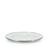 Golden Rabbit Enamel Charger Plates, 12.5", Jardin Swirl (Green, Blue, White)