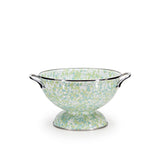 Golden Rabbit Enamel 3Qt Colander, Jardin Swirl (Green, Blue, White)