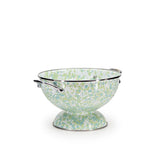 Golden Rabbit Enamel 3Qt Colander, Jardin Swirl (Green, Blue, White)