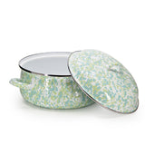 Golden Rabbit Enamel Dutch Oven, Jardin Swirl