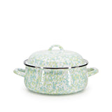 Golden Rabbit Enamel Dutch Oven, Jardin Swirl