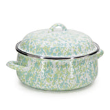 Golden Rabbit Enamel Dutch Oven, Jardin Swirl
