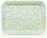 Golden Rabbit Small Rectangular Enamel Tray Baking Sheet, Jardin Marble