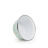 Golden Rabbit Enamel Cereal or Salad Bowls, Set of 4, Jardin Swirl (Green, Blue, White)