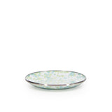 Golden Rabbit Enamel Appetizer Plates, Jardin Swirl, Set of 4