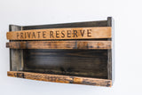 Large Luxe Bar Shelf, Handcrafted with Reclaimed Whiskey Barrels