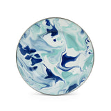 Golden Rabbit Lagoon Blue Swirl Pasta Plate, 10", Set of 4