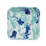 Golden Rabbit Lagoon Blue Marble Square Enamelware Baking Sheet, 10.5"