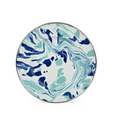 Lagoon Blue Enamel Sandwich or Salad Plate, 8.5", Set of 4